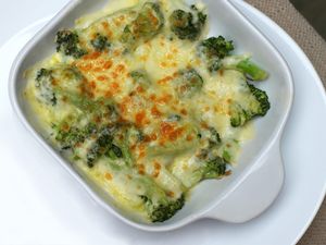 Cheesy Baked Brocolli 
 at Vege Joy in Varna