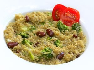 Quinoa with Broccoli and Red Beans
 at Vege Joy in Varna