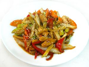 Chinese Tofu with Vegetables
 at Vege Joy in Varna