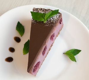 Raw Raspberry Cake at Vege Joy in Varna