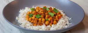 Chana Masala
(chickpeas, tomatoes, onions, ginger, served with Basmati rice) at Vege Joy in Varna