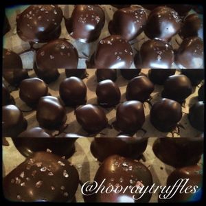 Dark Chocolate Truffles.
Vegan, organic, soy lecithin free and sweetened with dates. at Hooray Truffles in Gibsons