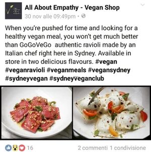 Costumer feedback at GogoVego in Dulwich Hill