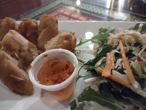 Fried Springrolls at Thai Talay in Pismo Beach