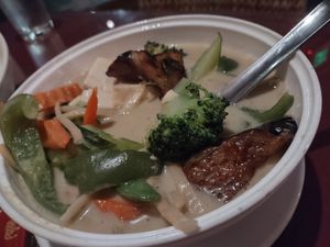 Green Curry with Tofu and Extra Veg at Thai Talay in Pismo Beach