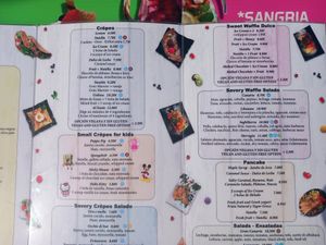 Menu and prices at Gelatomania in Gran Canaria