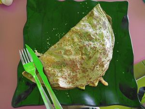 Vegan savoury crêpe at Gelatomania in Gran Canaria