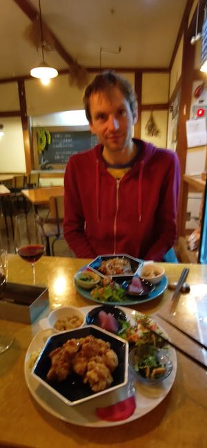 Set meals (also come with rice and soup) at Karakoma in Morioka