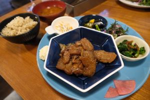 vegan shogayaki set at Karakoma in Morioka