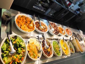 Dishes for bento at Greendot - Bugis Junction  in Central Singapore