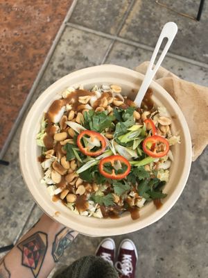 Raw vegan pad Thai  at Delicious Raw Kitchen and Juice Bar - maybe close in Estero