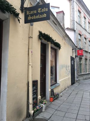 Hidden in a small street at Karu Talu Šokolaad  in Tallinn