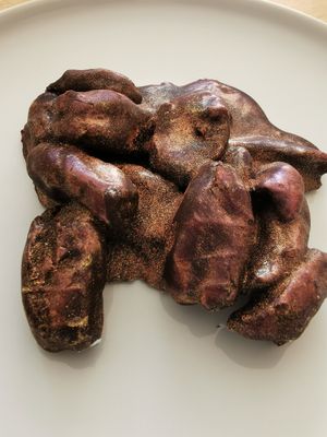 dates in chocolate at Karu Talu Šokolaad  in Tallinn