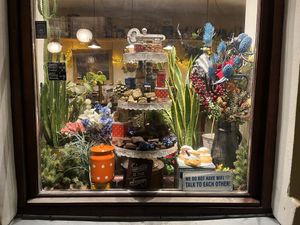 Beautiful window display  at Karu Talu Šokolaad  in Tallinn