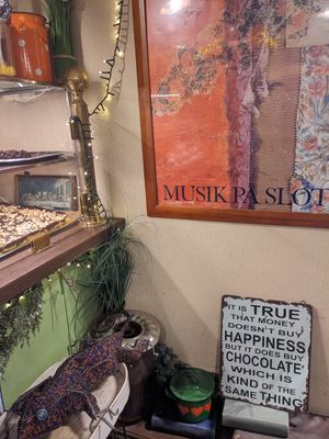 Shelves at Karu Talu Šokolaad  in Tallinn