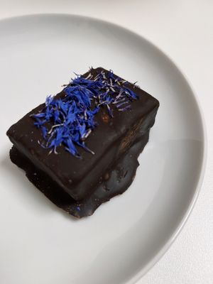 marzipan and dark chocolate at Karu Talu Šokolaad  in Tallinn