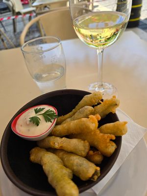 Tempura veg at Graça 77 in Lisbon