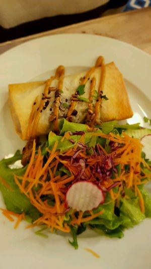 wild mushroom and spinach pastry at Graça 77 in Lisbon