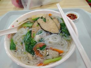 Sliced fish beehoon (opted no milk version) at Jia Le Yuan Vegetarian in Central Singapore