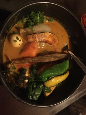 20 veg curry soup at Rojiura Curry Samurai in Sapporo