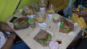 Burgers, fries, and shakes at Moomoo Burger & Smoothie in Busan