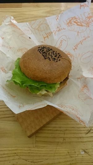 braised soy meat burger (the marinade is so good!) at Moomoo Burger & Smoothie in Busan