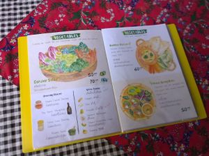 nice menu, painted by the owner at Little Good Things in Mae Hong Son