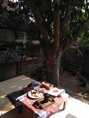 The backyard table at Little Good Things in Mae Hong Son