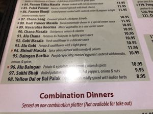 Menu  at Chennai Dosa in Hicksville