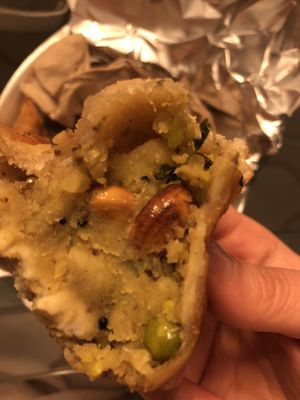 Wahahahahahahahaha potato vegan samosa   at Chennai Dosa in Hicksville