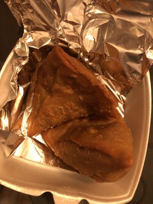 Vegan samosa   at Chennai Dosa in Hicksville