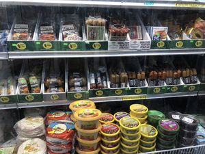 Some of the vegan options at Marché Branche d'Olivier -  Le Plateau in Montreal