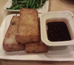 Turnip cake at Happy Veggie Garden in Rowland Heights