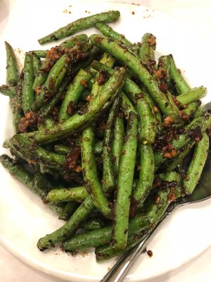 Dry sautéed green beans  at Happy Veggie Garden in Rowland Heights