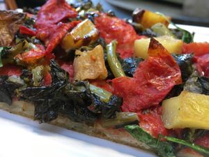 Vegan pizza  at La Mezcla in Barcelona