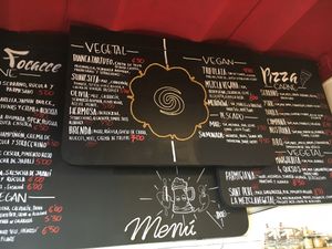 Meat free pizzas  at La Mezcla in Barcelona