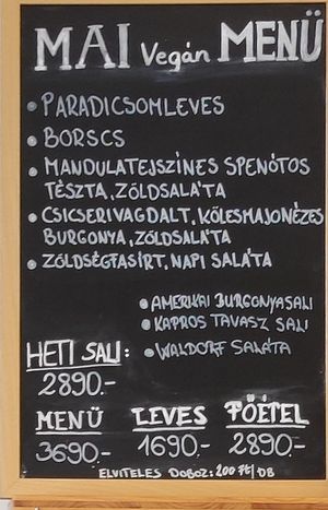 napi menük, amikor voltunk at Vital Cafe & Bistro  in Gyor