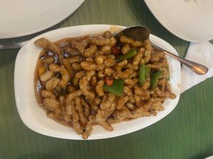 Crispy chicken  at Lotus Vegan Cuisine in Glasgow
