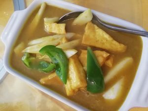 Curry tofu at Lotus Vegan Cuisine in Glasgow