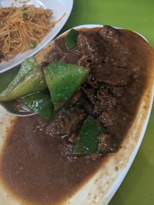 Homemade seitan at Lotus Vegan Cuisine in Glasgow