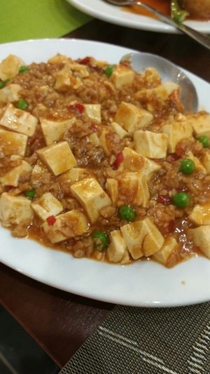 mapo tofu at Lotus Vegan Cuisine in Glasgow