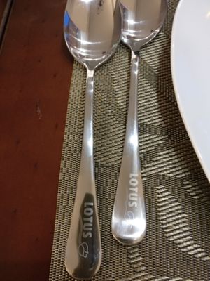 Cute cutlery :-) at Lotus Vegan Cuisine in Glasgow