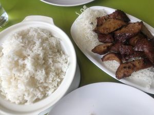 Black olive seitan   at Lotus Vegan Cuisine in Glasgow