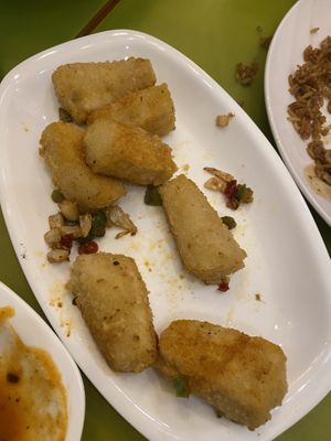 Salt & pepper tofuu  at Lotus Vegan Cuisine in Glasgow