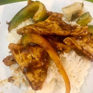 Tofu satay at Lotus Vegan Cuisine in Glasgow