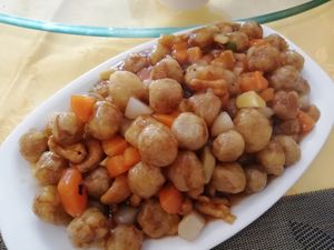 Kung Po soya balls at Lotus Vegan Cuisine in Glasgow