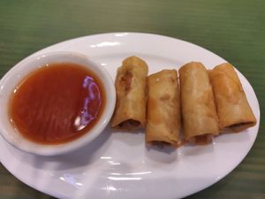 Spring rolls at Lotus Vegan Cuisine in Glasgow