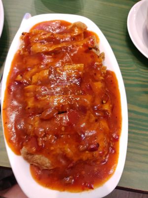 Szechuan duck at Lotus Vegan Cuisine in Glasgow