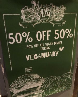 Veganuary offer  at Head Of Steam Quayside in Newcastle Upon Tyne