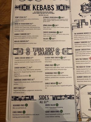 Menu Jan 2023  at Head Of Steam Quayside in Newcastle Upon Tyne